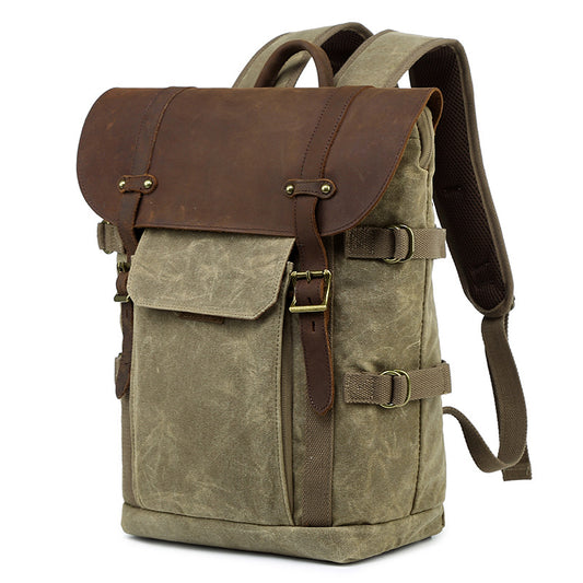 Women's & Men's & Canvas With Crazy Horse Leather Bags