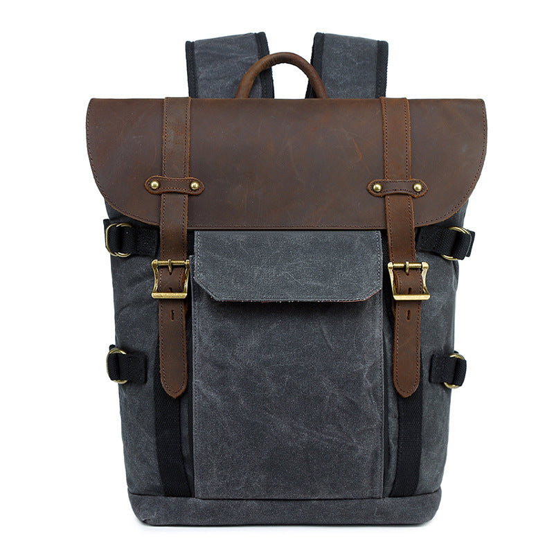 Women's & Men's & Canvas With Crazy Horse Leather Bags
