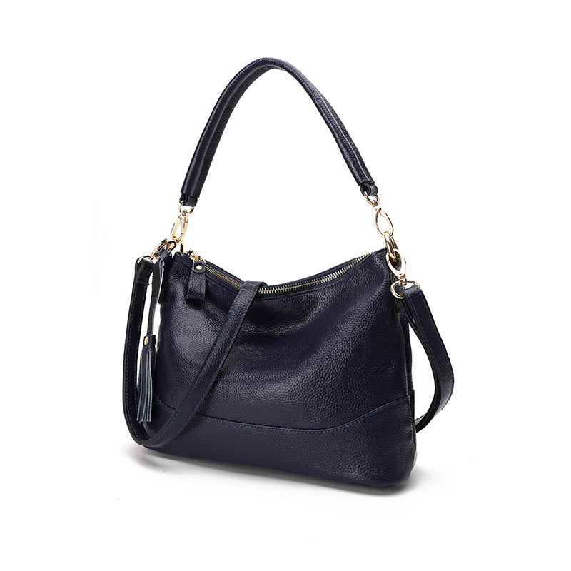 Women's Fashion Leather First Layer Cowhide Simple Shoulder Bags