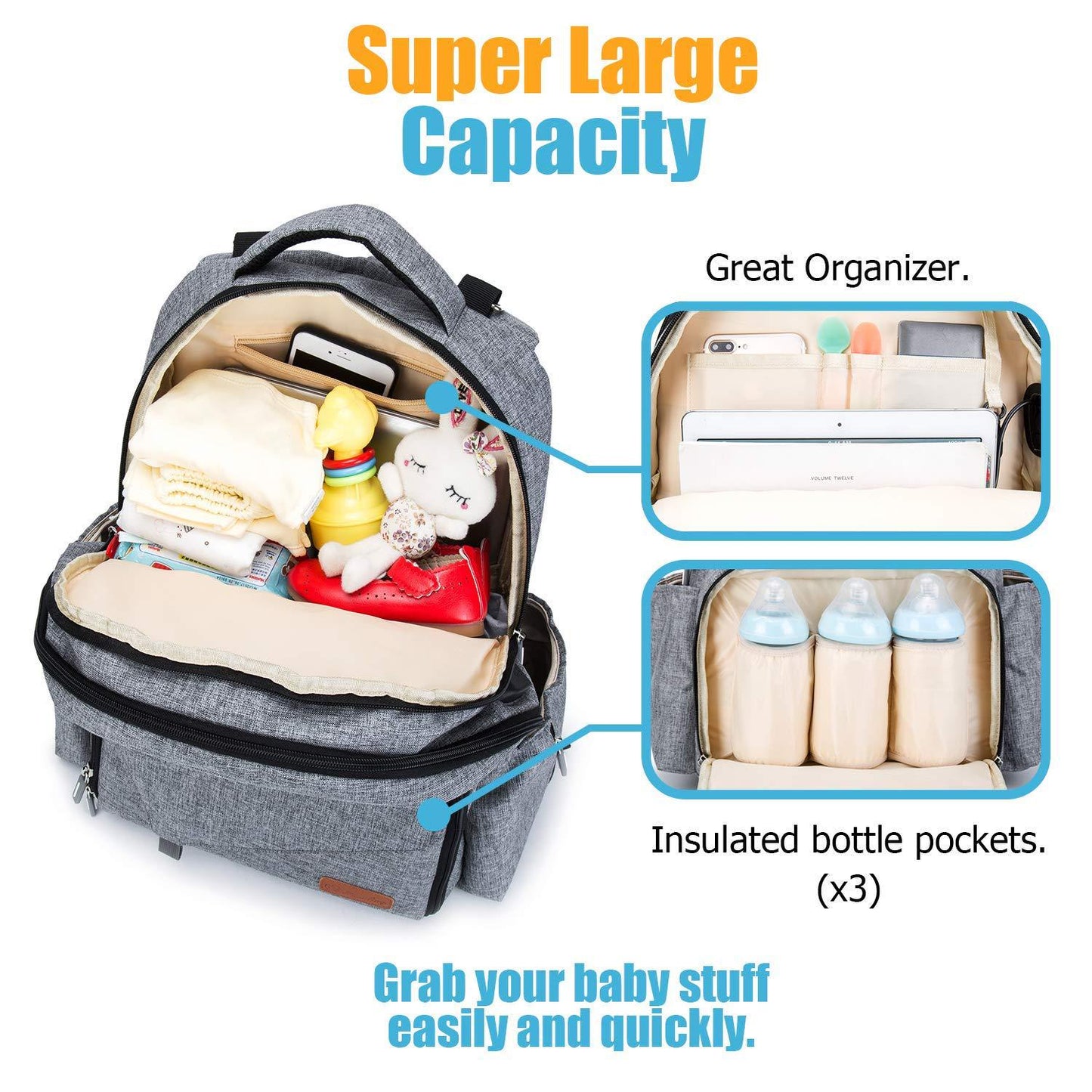 Slouchy Elegant Large Capacity Mummy Dad's Backpacks