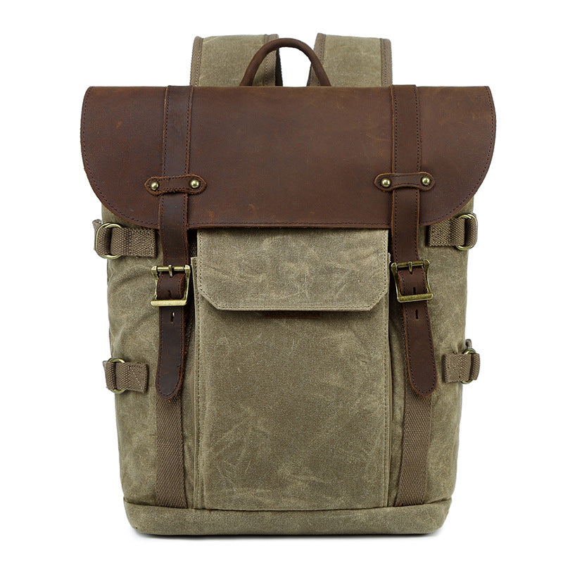 Women's & Men's & Canvas With Crazy Horse Leather Bags