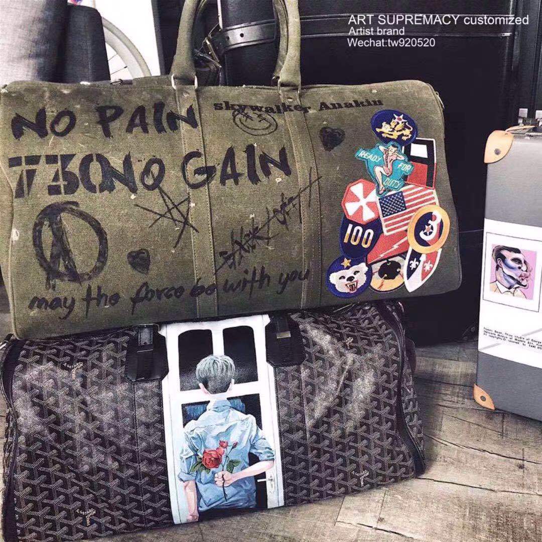 Women's & Men's & Large Capacity Canvas Trendy Cycling Portable Travel Bags