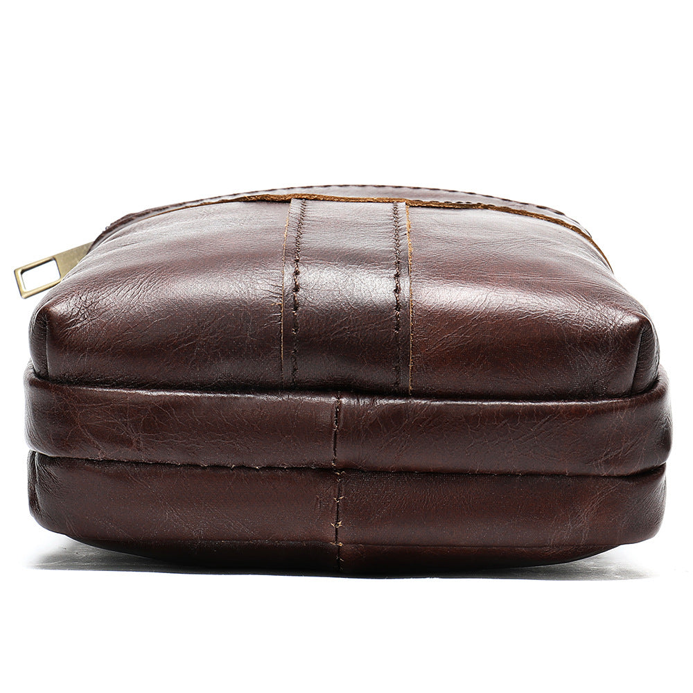 Men's Genuine Leather Cell Business Cowhide Men's Waist Packs