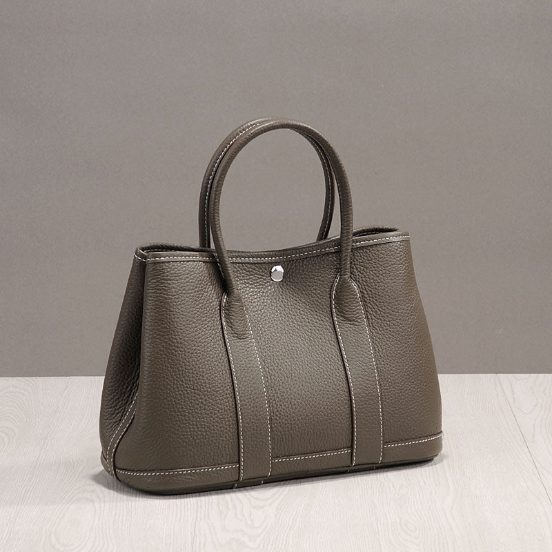 Women's Leisure Litchi Grain First Layer Cowhide Crossbody Bags