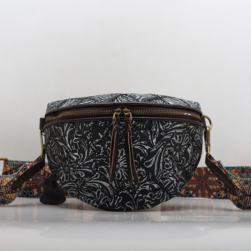 Women's Contrast Color Handmade Shell Wide Strap Shoulder Bags