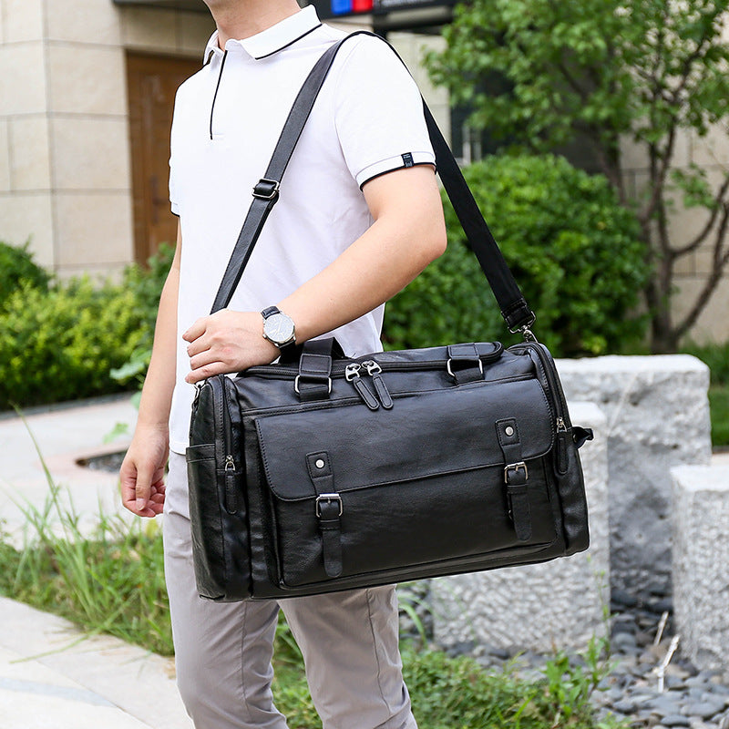 Women's & Men's & Large Capacity Leather Portable Travel Bags