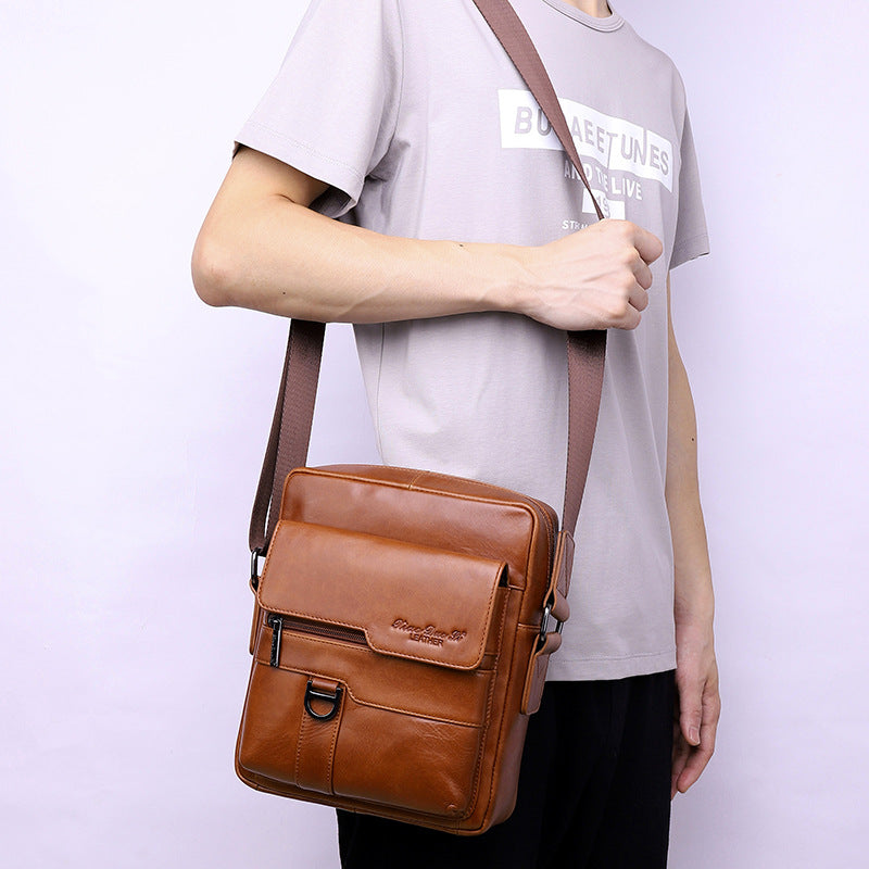 Men's Leather Vintage First Layer Cowhide Korean Men's Messenger Bags