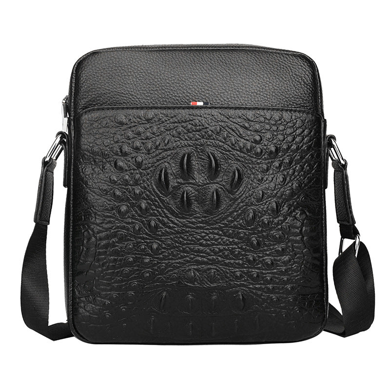 Men's First Layer Cowhide Leather Waterproof Hard-wearing Men's Shoulder Bags