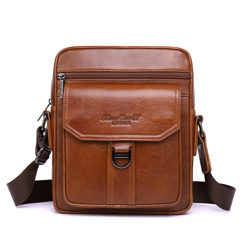 Men's Retro First Layer Cowhide Korean Hipster Men's Messenger Bags