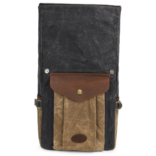 Men's Vintage Crazy Horse Leather Oil Wax Backpacks