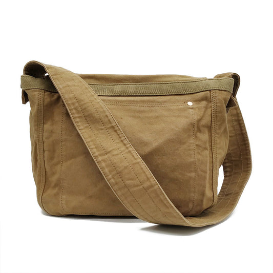 Durable Washed Worn Retro Thickened Canvas Men's Shoulder Bags