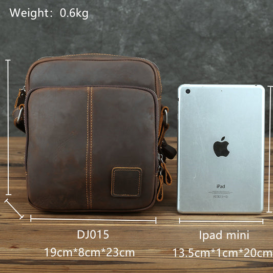 Men's Retro First Layer Cowhide Matte Leather Bags