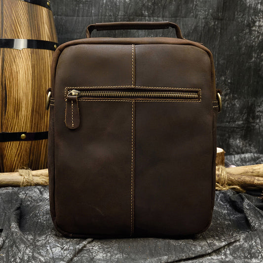 Men's Leather Crazy Horse Outing First Layer Men's Shoulder Bags