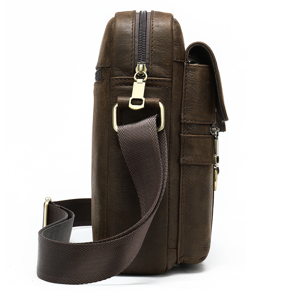 Men's Charming Leather Retro Genuine Business Men's Shoulder Bags