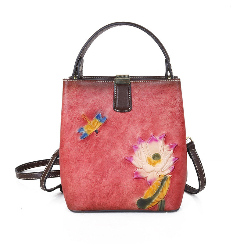 Women's First Layer Cowhide One Retro Style Bags