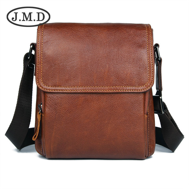 Men's Autumn Korean Black First Layer Cowhide Men's Shoulder Bags
