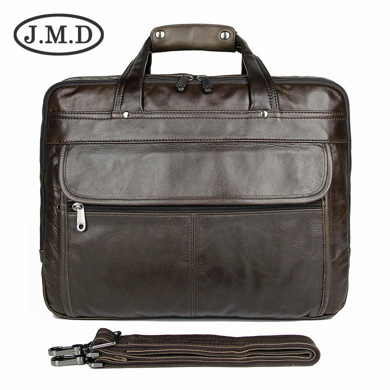 Men's Vintage Leather Oil Wax Large Capacity Men's Briefcases