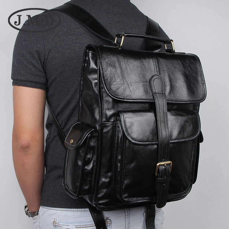 Men's Retro Imported First Layer Cowhide Distressed Style Bags