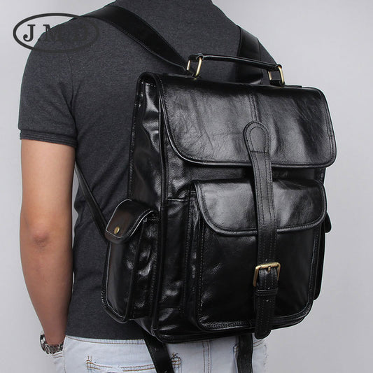 Men's Retro Imported First Layer Cowhide Distressed Style Bags