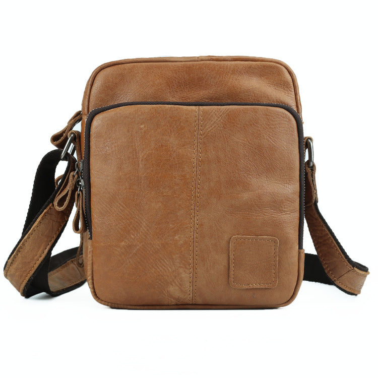 Men's Retro First Layer Cowhide Matte Leather Bags