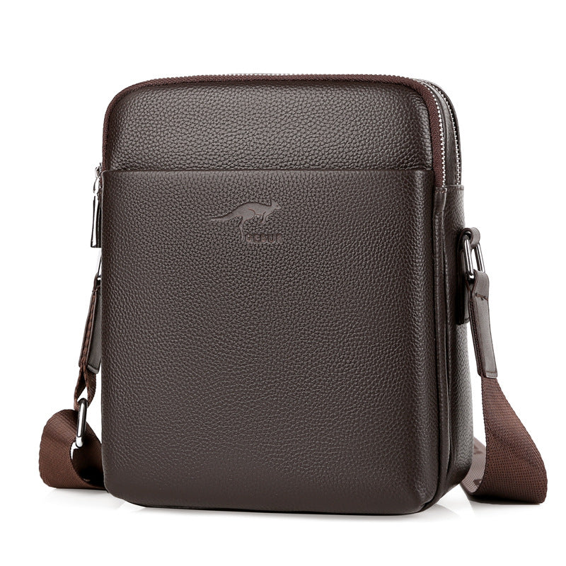 Men's Pretty Vertical Business Document Leather Bags