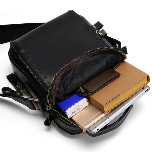 Men's Leather Fashion First Layer Cowhide Men's Messenger Bags