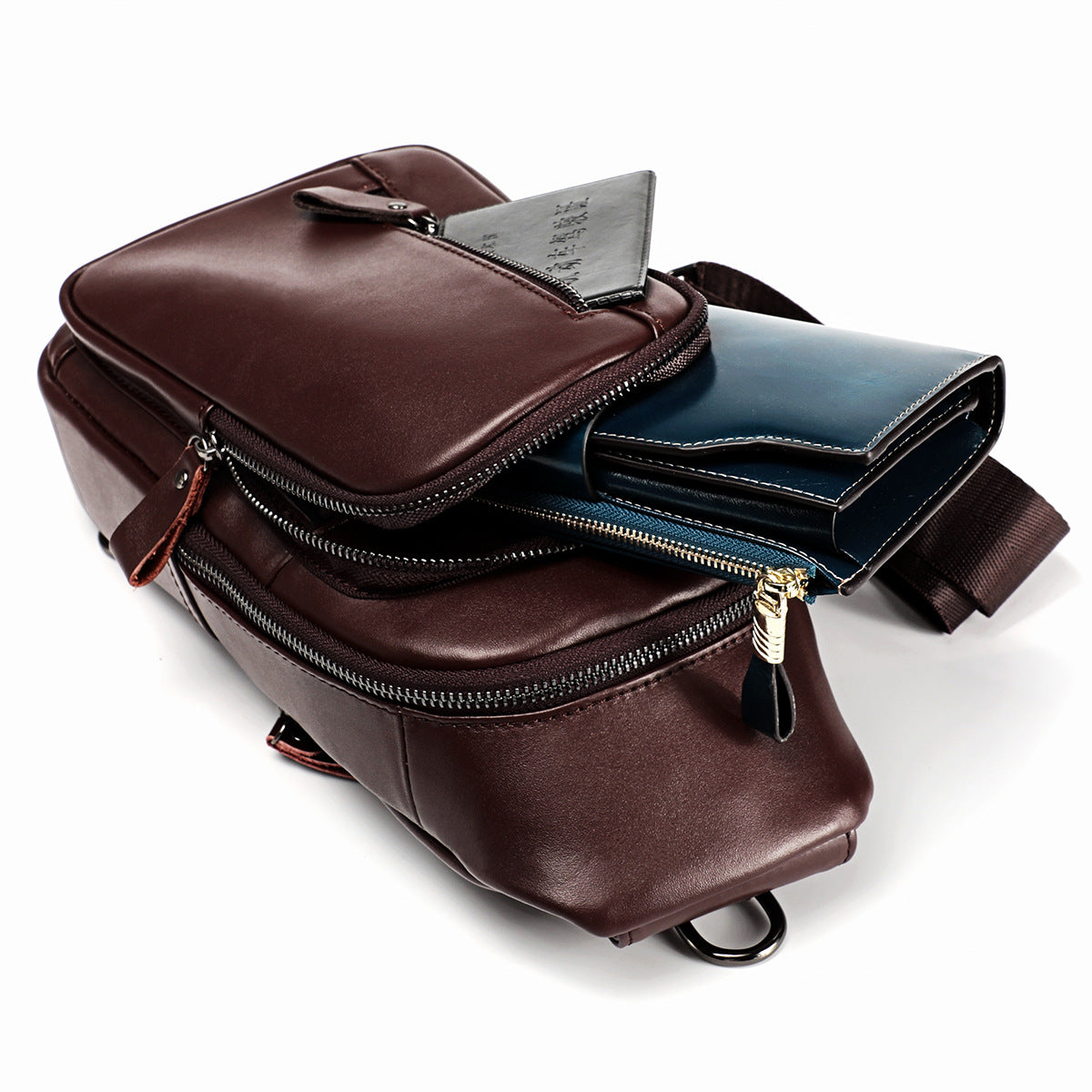 Men's Innovative Stylish Attractive Leather Slanted Men's Chest Bags
