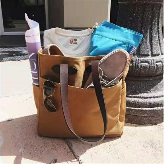 Men's Retro American Portable Waterproof Thick Canvas Men's Shoulder Bags