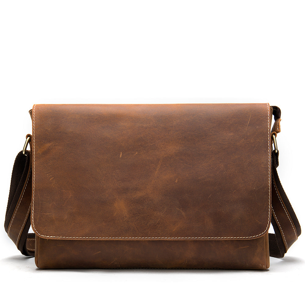 Men's Retro Leather Crazy Horse Fashion Men's Shoulder Bags