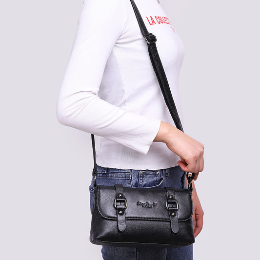 Women's Leather Mini Cowhide Korean Style Mom Crossbody Bags