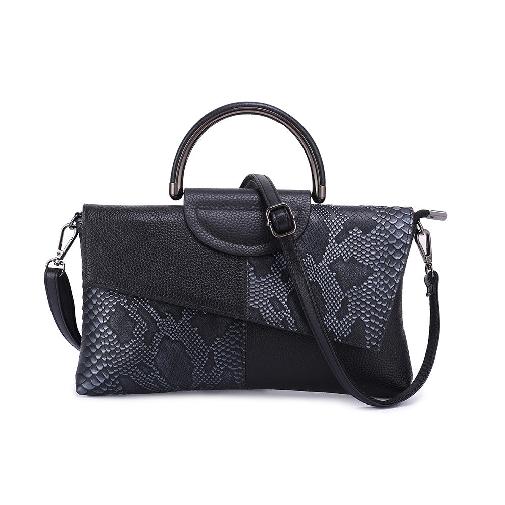 Women's Pattern Genuine Leather Soft Cattlehide Fashion Handbags