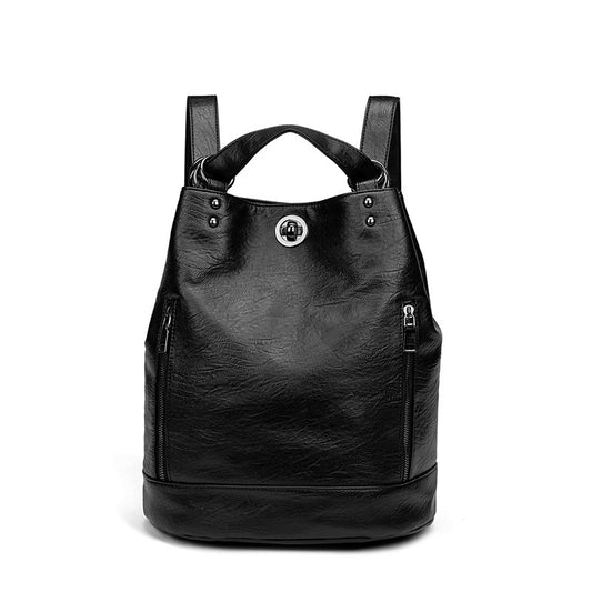 Women's High-grade Genuine Leather Large Capacity Commuting Backpacks