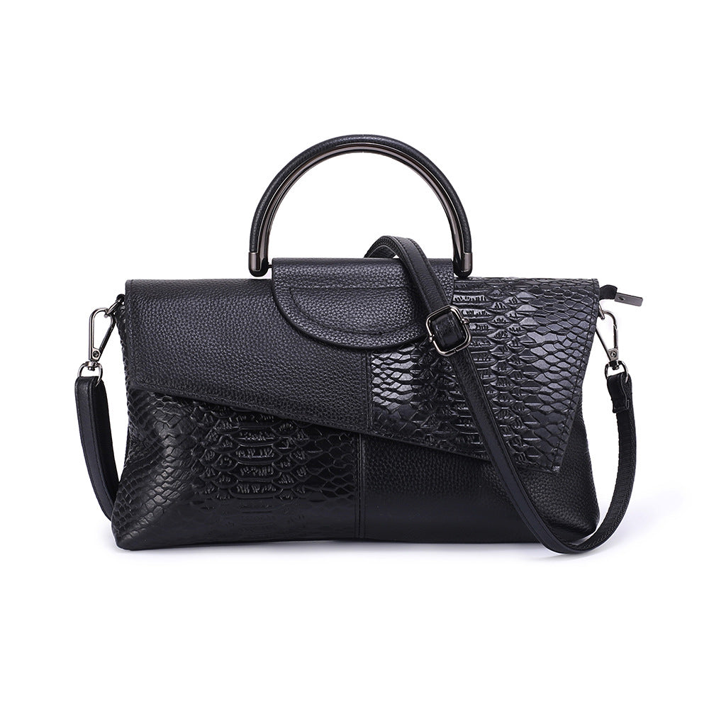 Women's Pattern Genuine Leather Soft Cattlehide Fashion Handbags