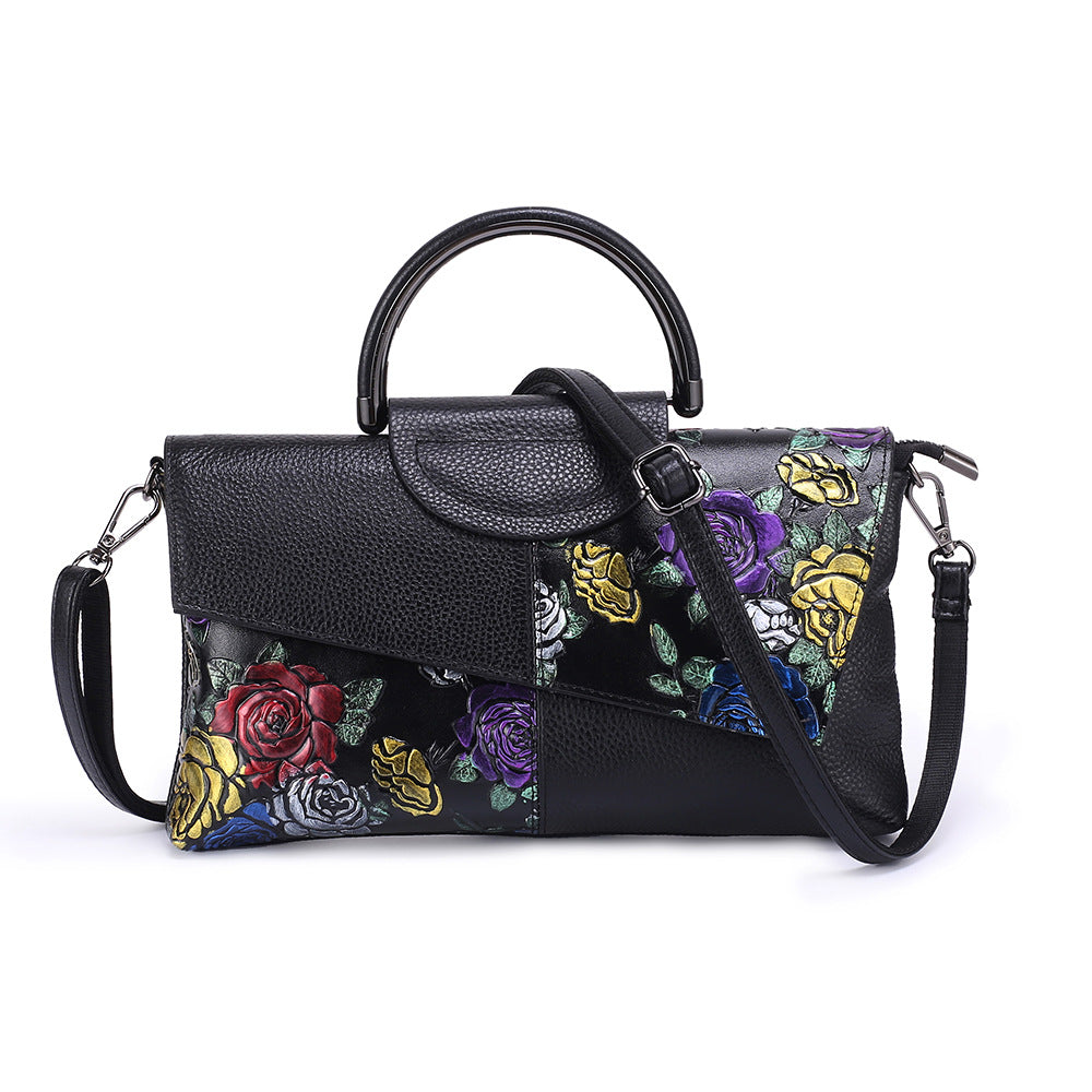 Women's Pattern Genuine Leather Soft Cattlehide Fashion Handbags