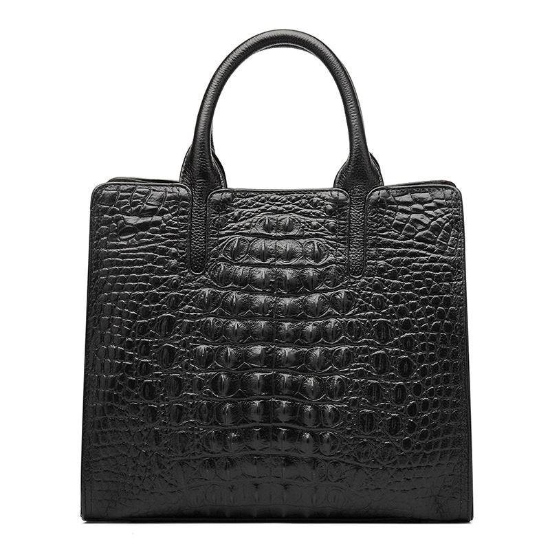 Women's Fashion First Layer Cowhide Crocodile Pattern Handbags
