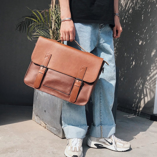Men's Retro Fashion Korean Style Trendy Computer Men's Messenger Bags