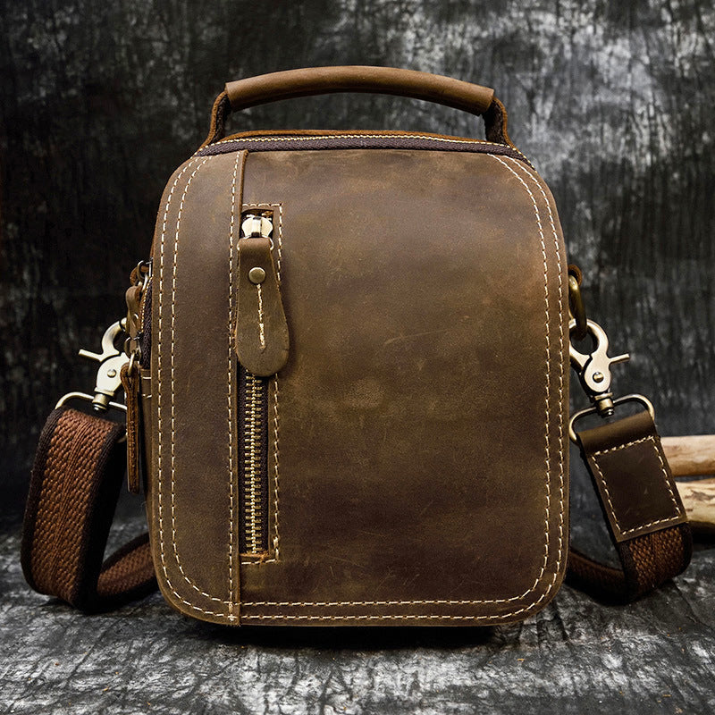 Crazy Horse Leather Vintage Large Capacity Shoulder Bags