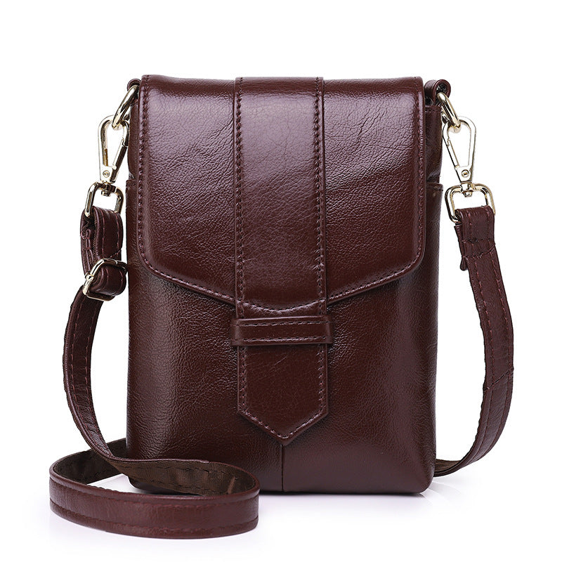 Women's Leather Korean Mini Cowhide Fashion Small Square Bags