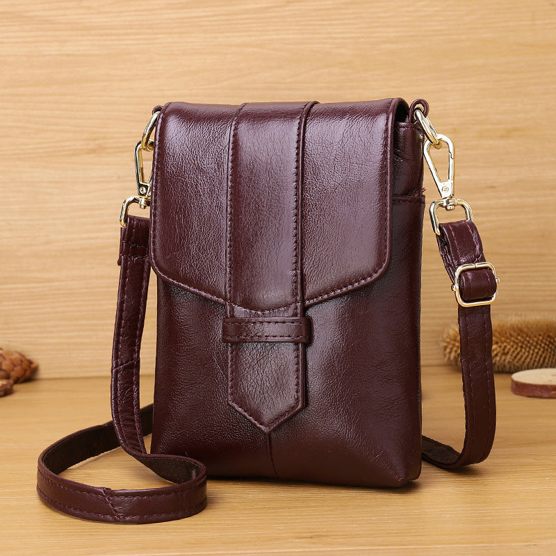 Women's Leather Korean Mini Cowhide Fashion Small Square Bags