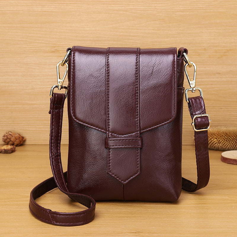 Women's Leather Korean Mini Cowhide Fashion Small Square Bags