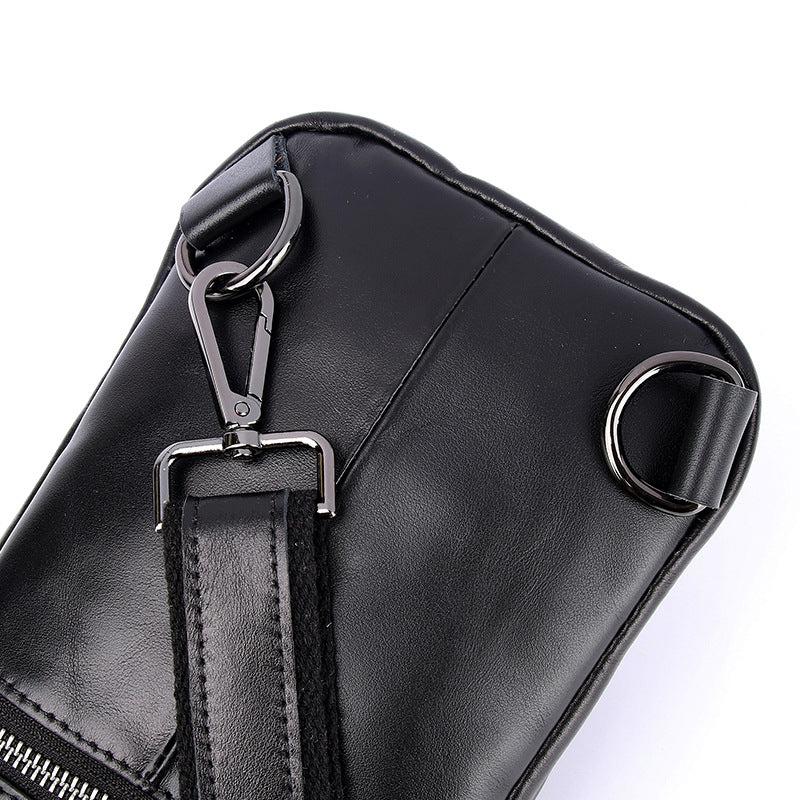 Men's Genuine Leather Retro Slanted Mini Cell Men's Chest Bags