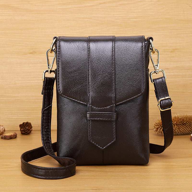 Women's Leather Korean Mini Cowhide Fashion Small Square Bags