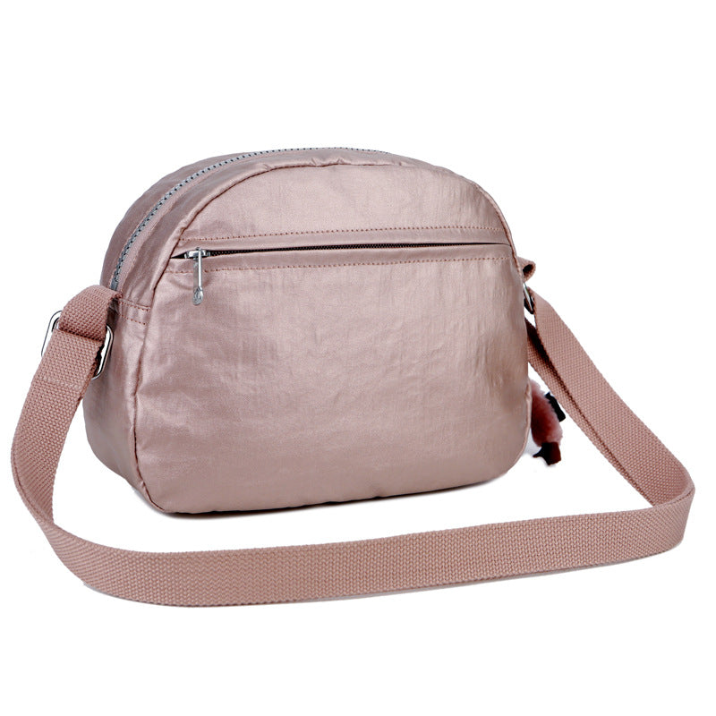 Women's Fashion Nylon Round Flap Mini Shoulder Bags