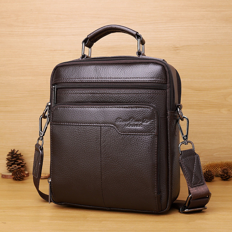 Men's Genuine Leather First Layer Cowhide Business Men's Shoulder Bags
