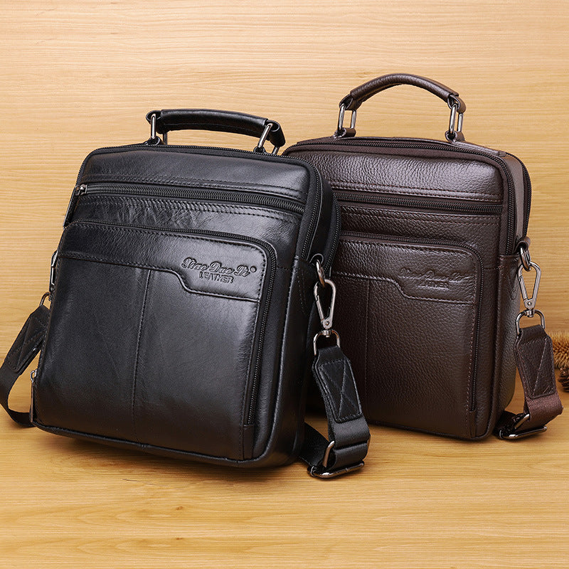 Men's Genuine Leather First Layer Cowhide Business Men's Shoulder Bags