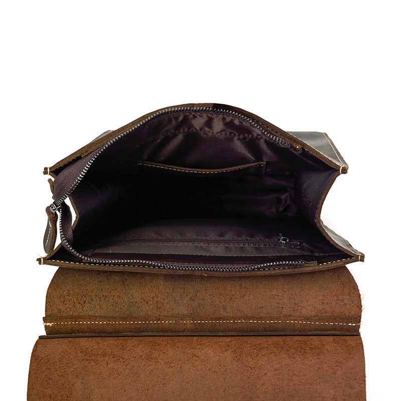 Women's Genuine Leather Crazy Horse Unisex Cowhide Backpacks