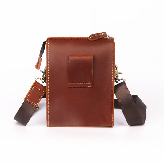 Men's Vertical Retro For Top Layer Crazy Men's Shoulder Bags