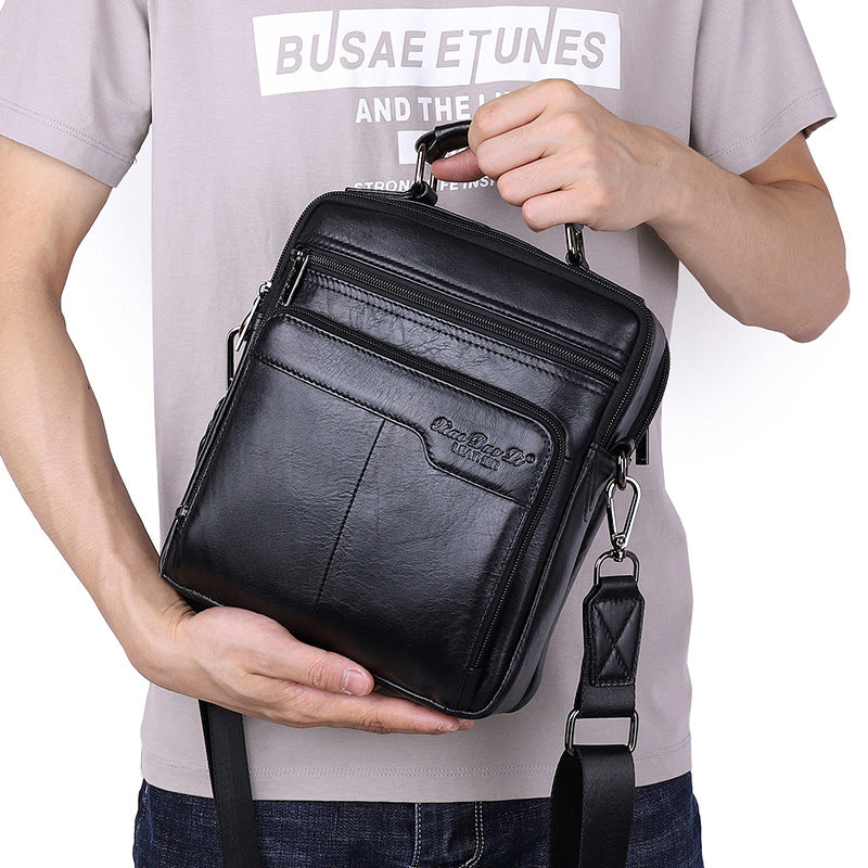 Men's Genuine Leather First Layer Cowhide Business Men's Shoulder Bags