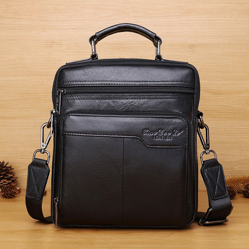 Men's Genuine Leather First Layer Cowhide Business Men's Shoulder Bags