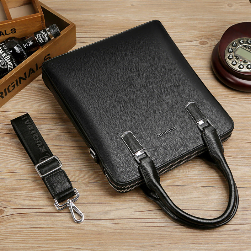 Men's Large Capacity Business Computer Authentic Leather Men's Handbags